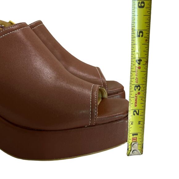 Urban Outfitters Brown Platform Block Heel Sandals Women’s 10M Retro Boho - Picture 4 of 9